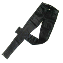 NWT J Brand Ryan Skinny in Fearless Coated Black Stocking Ankle Zip Jeans 24 - £55.72 GBP
