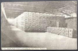VTG $500,000 Worth of Sugar in Garden City Sugar Factory Warehouse Postcard KS - £6.86 GBP