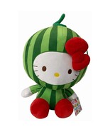 Hello Kitty Plush Toy Watermelon Fruit Dress 9 inch Sanrio Cute Gift NWT - $251.49 MXN