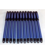 Gel Stick Pens ~ Lot of 12 ~ Purple Barrel, Comfort Grip, Black Ink  #1170P - $12.69
