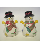 Snowman Salt &amp; Pepper Shakers Ceramic Christmas or Winter Decor - $27.42 CAD