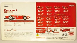Kyosho 1/64 DyDo Ferrari F1 Mini Car Kit No.8 F1 Dino 156 F1 1961 Red - $28.39