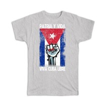 Viva Cuba Libre Sign : Gift T-Shirt Cuban Flag Spanish Patriotic Quote Patria Y  - £19.74 GBP