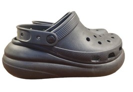 Crocs Classic Crush Clog Womens Size 8 BLACK Chunky Platform Sling Back Shoes - £38.66 GBP