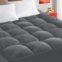 Mattress Topper Cooling Matress Pad Cover Plush Pillow Top Fluffy Fitted Deep Po - £58.27 GBP+