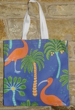 Handmade Blue, Green, Pink Flamingo Tote Bag - £7.96 GBP