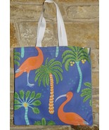 Handmade Blue, Green, Pink Flamingo Tote Bag - $10.00