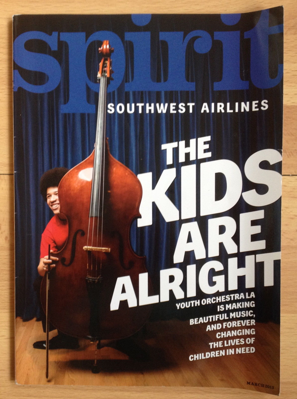 Spirit Southwest Airlines magazine March 2013 - Youth Orchestra LA/Branson, MO - $6.95