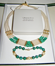 Vint. French “Maison De L’ARTISAN-PROVENCE, France” Malachite+ Choker+Bracelet - $197.01