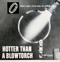 1960 Perfect Circle Piston Rings Advertisement Automobilia Vintage DWF25 - $372.61 MXN