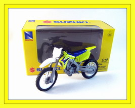 SUZUKI RM-Z450 NEWRAY YELLOW 1:18 DIECAST COLLECTOR&#39;S MOTORCYCLE MODEL,R... - $30.93