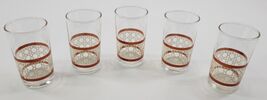 Vintage Lot of 5 Libbey Woven Drinking Glass Tumblers - $14.84