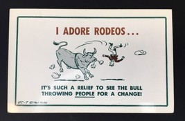 I Adore Rodeos Bull Throwing People For a Change Comic PC Fun Cards by G... - £11.50 GBP