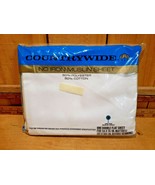 Vintage New Countrywide Muslin Full Double Flat Sheet White 50% Cotton 5... - $36.21