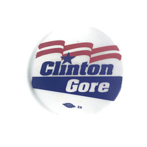 Vintage 1992 Presidential Campaign Pinback Button Bill Clinton Al Gore Democrats - £9.60 GBP
