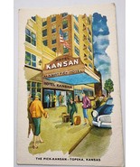 Vintage The Pick Kansan Hotel Topeka Kansas Postcard 1924 - $4.99