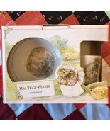 VTG 1992 Mrs. Tiggy-Winkle by Wedgewood Boxed 3pc Nursery Set Cup Mug Bo... - $47.86 CAD
