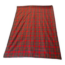 Vintage Banquet Large Red And Green Plaid Tablecloth Christmas Holiday  ... - £44.31 GBP