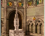 Cathedral Of St John The Divine New York UNP Hand Colored Albertype Post... - $2.92