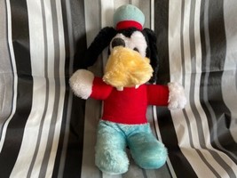 Disney Goofy Baby Plush Stuffed Animal 11&quot; Including Hat Toy Soft Fluffy - $13.99