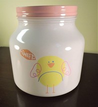 Large White Glass Kitchen Storage Canister and Lid, Chicken Treat Cookie Jar - £17.34 GBP