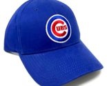 MLB CHICAGO CUBS LOGO ROYAL BLUE ADJUSTABLE CURVED BILL BASEBALL HAT CAP... - £14.45 GBP