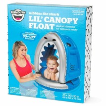 Bigmouth Inc Nibbles The Shark Lil’ Canopy Float Raft Up To 40 Lbs. 12-3... - £19.92 GBP