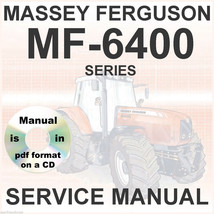 Massey Ferguson Tractors Shop Service Manual 6400 MF6445 MF6455 MF6460 M... - $29.95