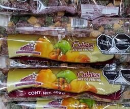 2X  FRUIT PASTE SQUARES ( ATE DE FRUTA CUBITOS ) 2 PACKS OF 400g EACH FR... - $24.74