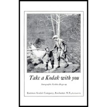 1924 Kodak Autographic Cameras Vintage Print Ad Photography Couple Nature Hike - $11.97