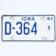 1983 United States Iowa Base Dealer License Plate D-364 5 - £14.78 GBP
