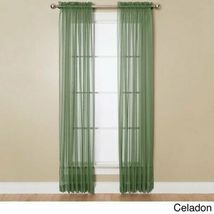 Miller Curtains Sheer Angelica Voile 59 x 84 Panel, Celadon Green - £11.77 GBP