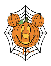 Halloween Disney Mouse Spiderweb NamesH1-Digital Clipart-Pumpkins-Jewelry-TShirt - £1.38 GBP