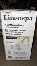 Linenspa 2&quot; Gel Memory Foam Mattress Topper Pad Twin Size Brand New  - £34.81 GBP
