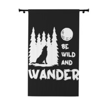 Personalized Blackout Curtain: Wolf Howling at the Moon Print, 100% Polyester, 5 - £49.28 GBP