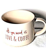 All You Need Is Love &amp; Coffee - Pink Stoneware Coffee Mug Red Letters - €10,55 EUR