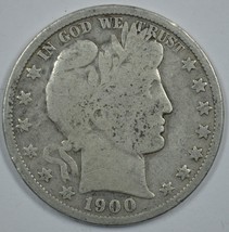 1900 P Barber circulated silver half  - $18.00