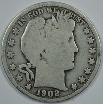 1902 P Barber circulated silver half  - $18.00