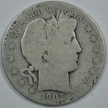 1903 S Barber circulated silver half  - $17.50