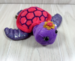 First &amp; Main Fanta-Sea Tallulah Turtle small pink purple plush glitter f... - $10.39