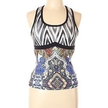 Paisley Stripped Print Yoga Dance Active Tank Top - £13.16 GBP