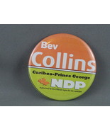 Canadian Political PIn - Bev Collins NBD Prince George - Celluloid Pin - €12,79 EUR