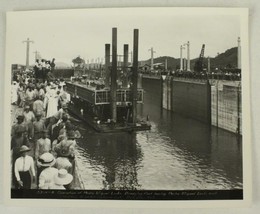Vintage B&amp;W Photo Pedro Miguel Locks Dredging Fleet October 1913 Culebra City - £16.77 GBP