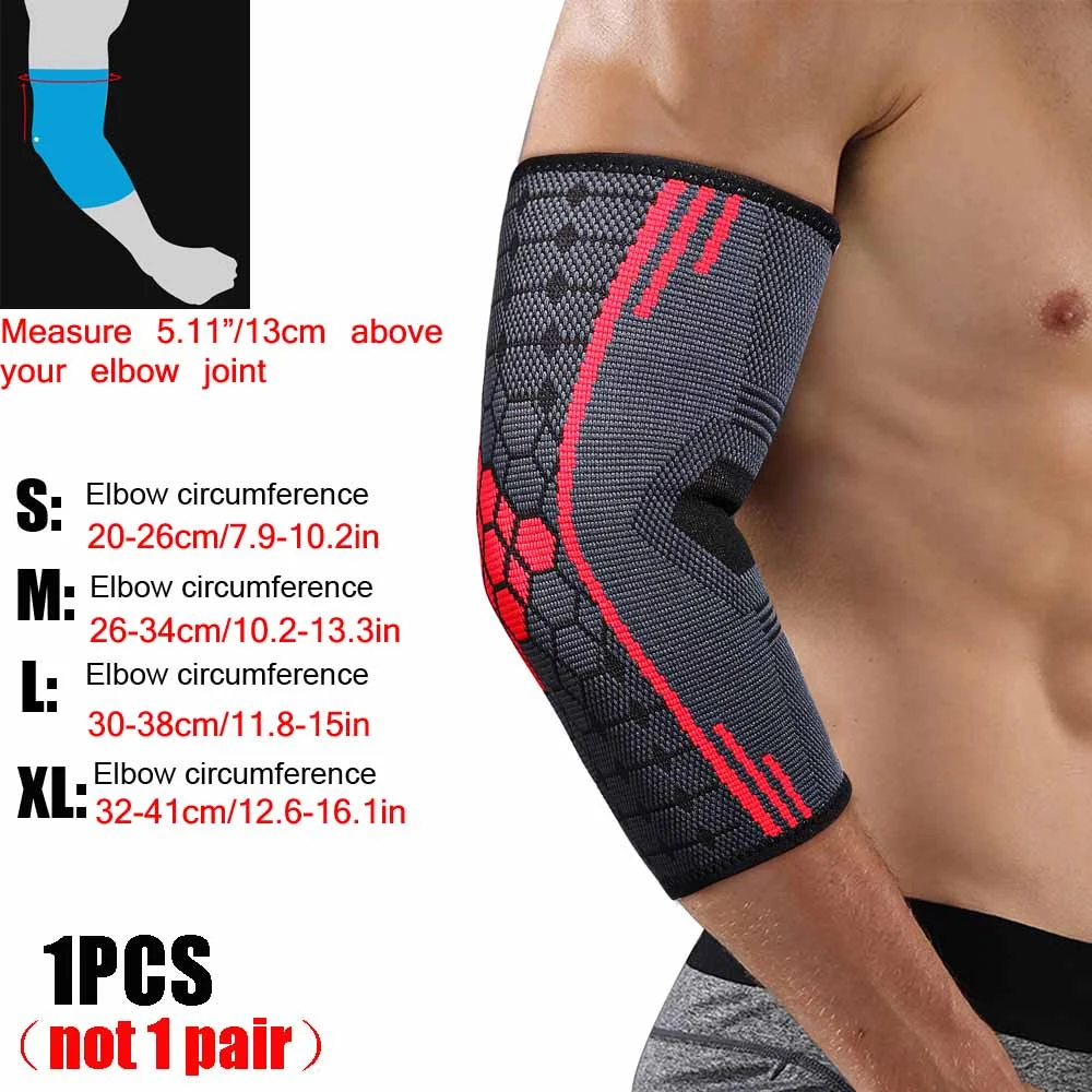 1Pcs Fitness Elbow ce Compression Support Sleeve for Tendonitis,Tennis Elbow,Gol - £81.45 GBP