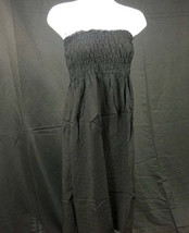 Womens Solid Smocked Tube Top Dress, Choose Sz/Color - $14.00