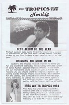 VINTAGE 1984 Tropics Monthly Pittsburgh Brochure Michael Jackson Thriller - £23.60 GBP