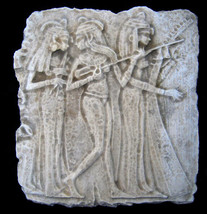 Egyptian Dancing Girls Sculpture Relief plaque Replica Reproduction - £19.49 GBP