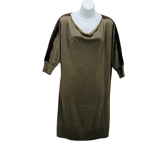 Ann Taylor Loft Womens Taupe Wool Cowl Neck Dolman Sleeve Sweater Dress Size S - £11.57 GBP