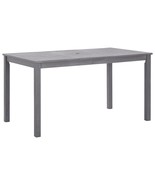 Patio Table Gray Wash 55.1&quot;x31.5&quot;x29.1&quot; Solid Acacia Wood - $342.76 CAD