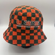 University Of Miami Hurricanes Sylvester Green Orange Bucket Hat - Rare - £8.37 GBP